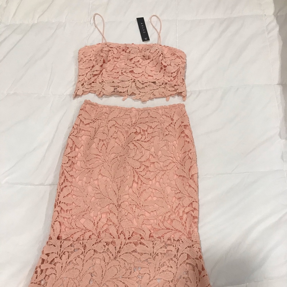 Lacey top and skirt set